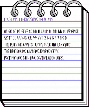 Lovely Buttering Sans Regular animated font preview