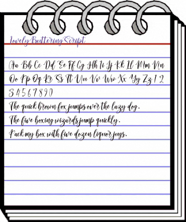 Lovely Buttering Script Regular animated font preview Lovely Buttering Script Regular animated font preview