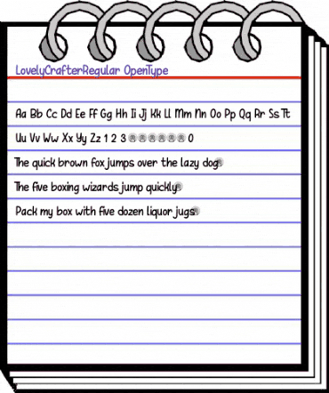 Lovely Crafter Demo Version Regular animated font preview