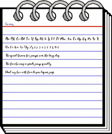 lovemy Regular animated font preview