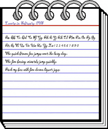 Lovers in February Regular animated font preview Lovers in February Regular animated font preview