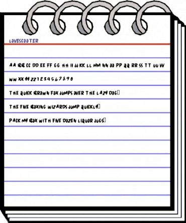 LOVESCOOTER Regular animated font preview LOVESCOOTER Regular animated font preview