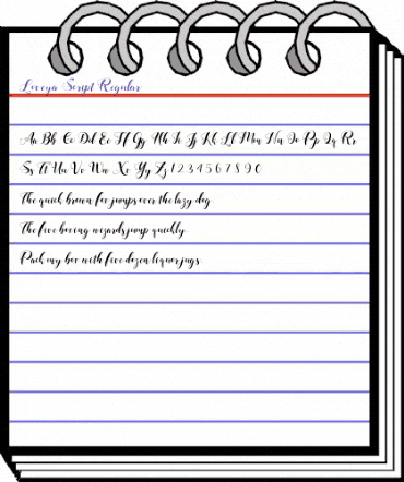 Loveya Script Regular animated font preview