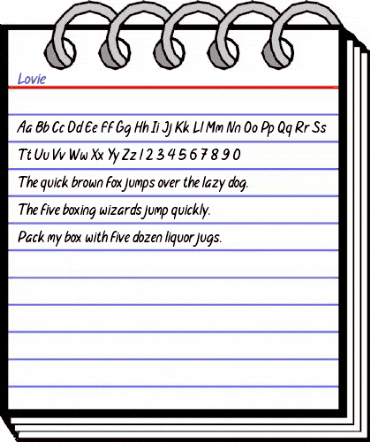 Lovie Reguler animated font preview Lovie Reguler animated font preview