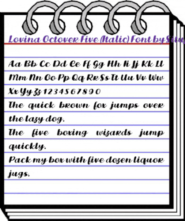 Lovina October Five Italic animated font preview Lovina October Five Italic animated font preview