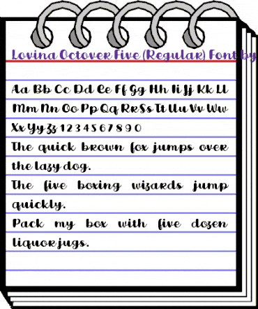 Lovina October Five Regular animated font preview Lovina October Five Regular animated font preview