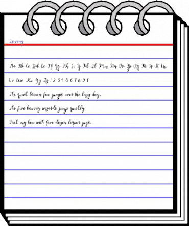 Loving Regular animated font preview