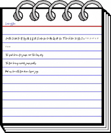 LovingYou Regular animated font preview