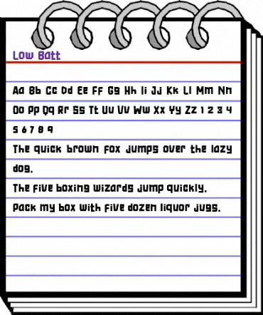 Low Batt Regular animated font preview Low Batt Regular animated font preview