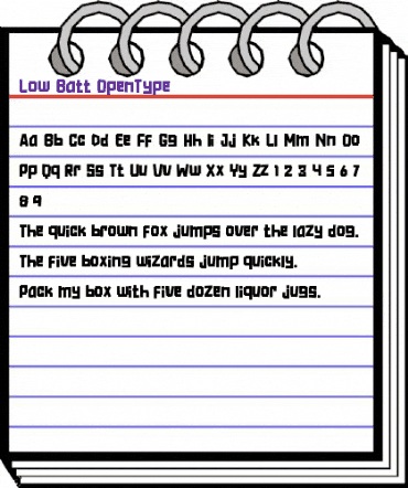Low Batt Regular animated font preview Low Batt Regular animated font preview