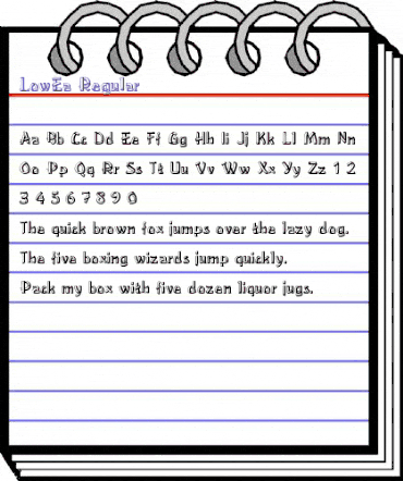 LowEa Regular animated font preview