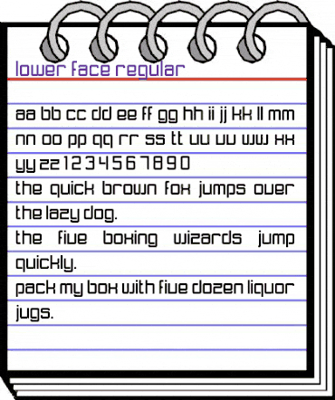 Lower Face Regular animated font preview Lower Face Regular animated font preview