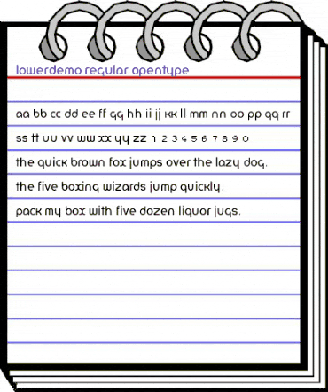 LowerDemo Regular animated font preview