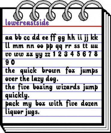 LowerEastSide Regular animated font preview