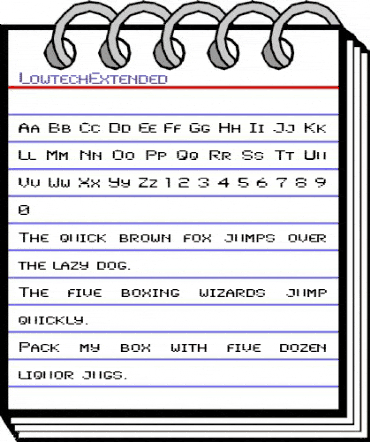 LowtechExtended Regular animated font preview LowtechExtended Regular animated font preview