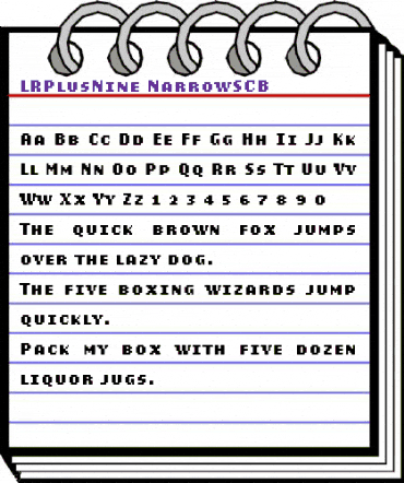 LRPlusNine NarrowSCB animated font preview LRPlusNine NarrowSCB animated font preview