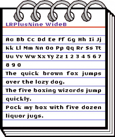 LRPlusNine WideB animated font preview