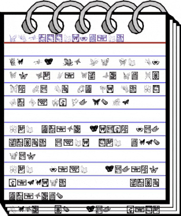 LSButterflies Regular animated font preview