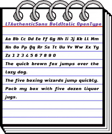 LTAuthenticSans Regular animated font preview