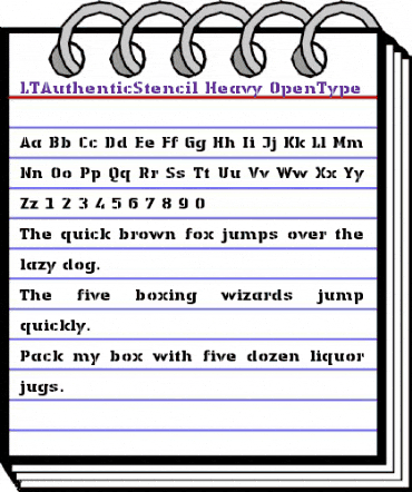 LTAuthenticStencil Regular animated font preview LTAuthenticStencil Regular animated font preview