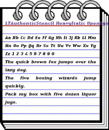 LTAuthenticStencil Regular animated font preview LTAuthenticStencil Regular animated font preview