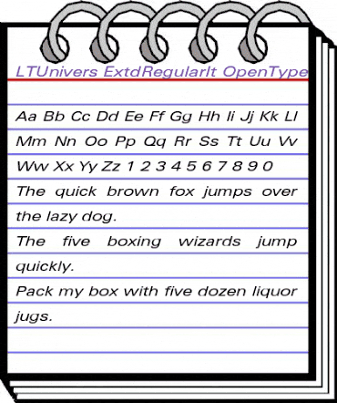 LTUnivers 441 ExtdRegularIt animated font preview LTUnivers 441 ExtdRegularIt animated font preview