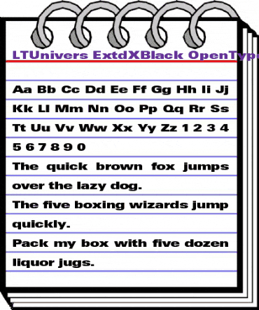 LTUnivers 940 ExtdXBlack animated font preview