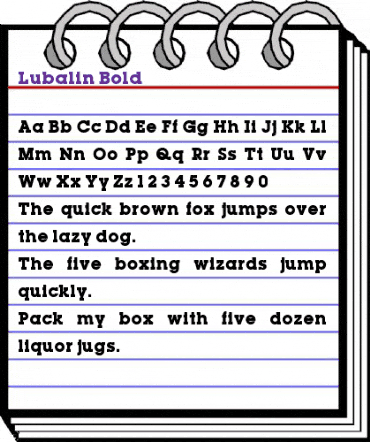 Lubalin Bold animated font preview