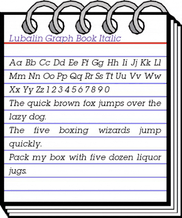 Lubalin Graph Book Italic animated font preview Lubalin Graph Book Italic animated font preview