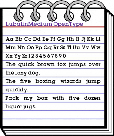 Lubalin Medium animated font preview Lubalin Medium animated font preview