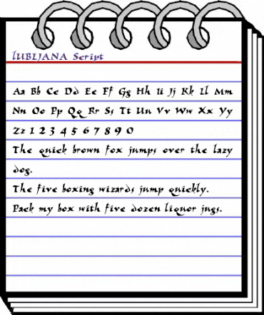 lUBLJANA Script Regular animated font preview