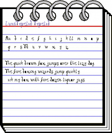 Lucas Regular animated font preview