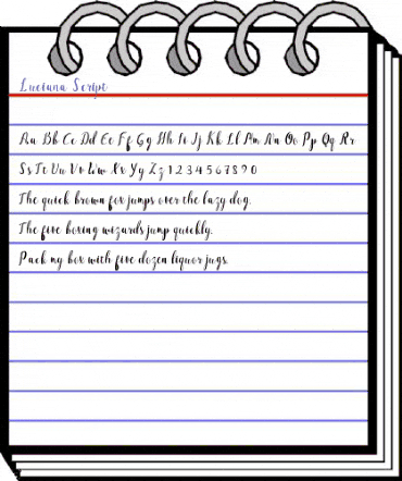 Luciana Regular animated font preview