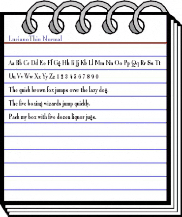 LucianoThin Normal animated font preview LucianoThin Normal animated font preview