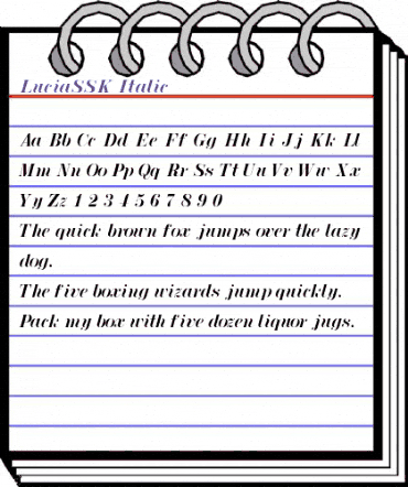 LuciaSSK Italic animated font preview LuciaSSK Italic animated font preview