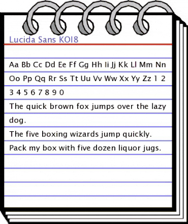 Lucida Sans KOI8 Regular animated font preview