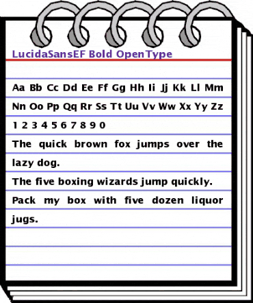 LucidaSansEF Bold animated font preview LucidaSansEF Bold animated font preview