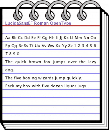 LucidaSansEF Roman animated font preview LucidaSansEF Roman animated font preview