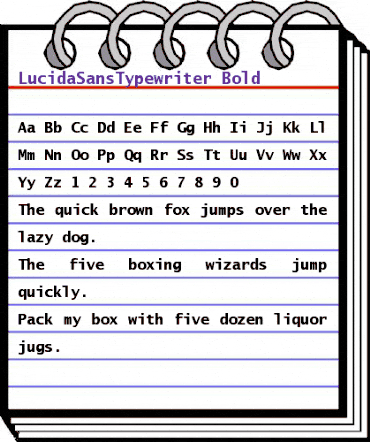 LucidaSansTypewriter Bold animated font preview LucidaSansTypewriter Bold animated font preview