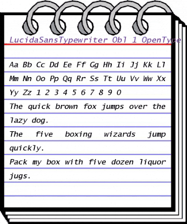 Lucida Sans Typewriter Oblique animated font preview Lucida Sans Typewriter Oblique animated font preview