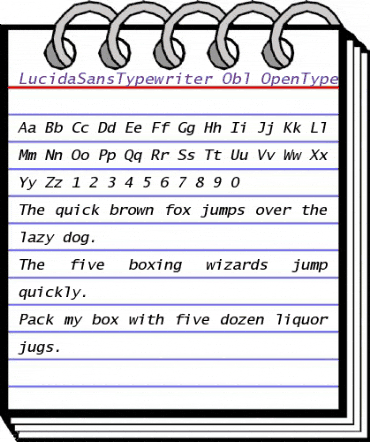 Lucida Sans Typewriter Oblique animated font preview Lucida Sans Typewriter Oblique animated font preview