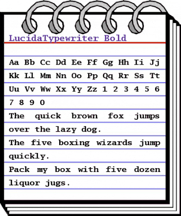 LucidaTypewriter Bold animated font preview LucidaTypewriter Bold animated font preview