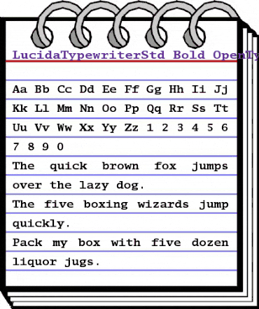 Lucida Typewriter Std Bold animated font preview Lucida Typewriter Std Bold animated font preview
