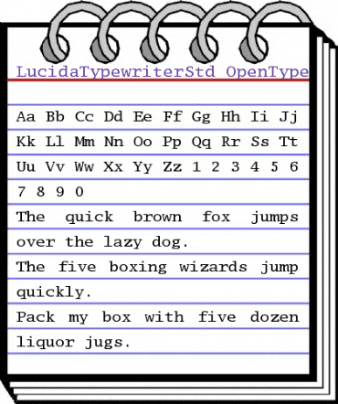 Lucida Typewriter Std Regular animated font preview Lucida Typewriter Std Regular animated font preview