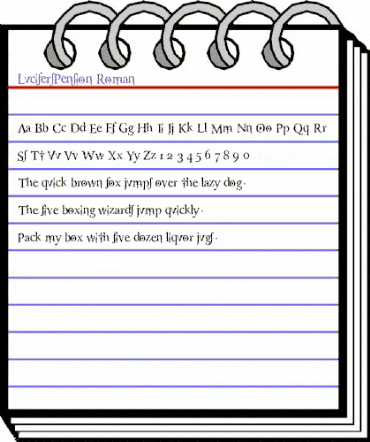 LucifersPension Roman animated font preview LucifersPension Roman animated font preview