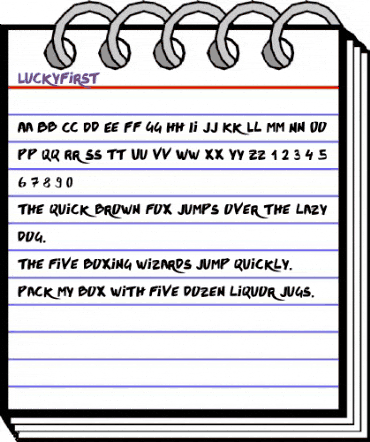 Lucky First Regular animated font preview