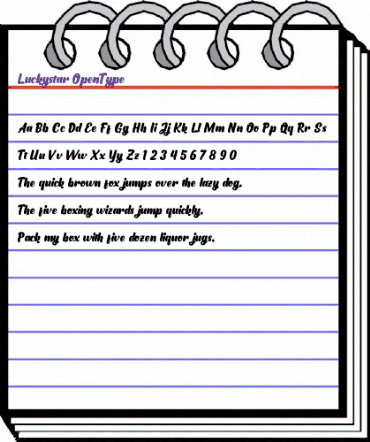 Luckystar Regular animated font preview