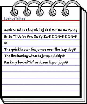 Luckystrikes Regular animated font preview Luckystrikes Regular animated font preview