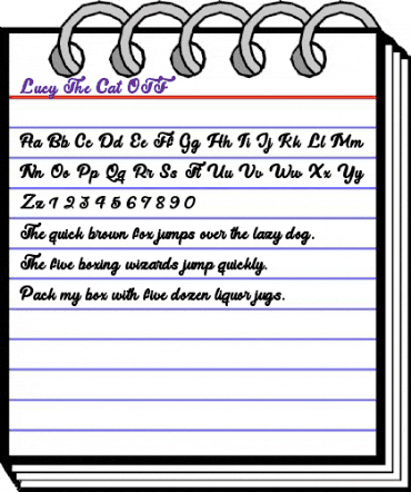 Lucy the Cat Regular animated font preview Lucy the Cat Regular animated font preview