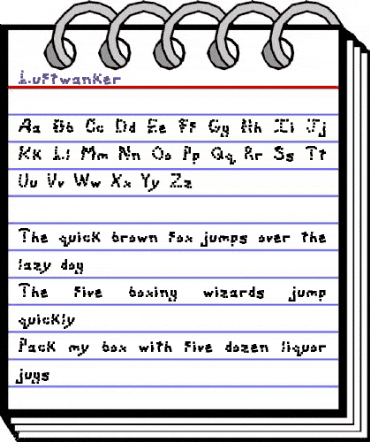 Luftwanker Regular animated font preview Luftwanker Regular animated font preview